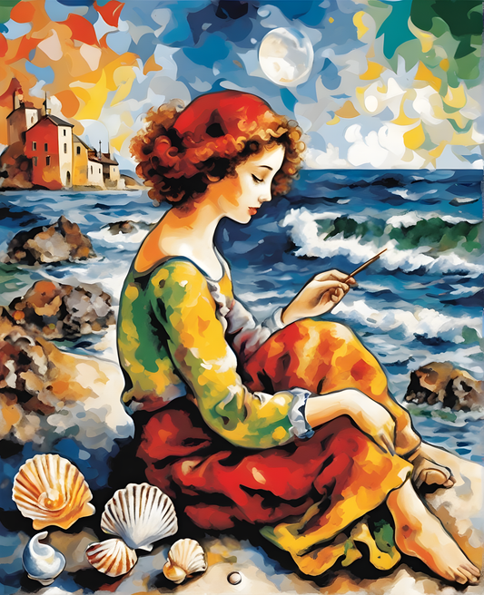 Seashell Girl (2) - Van-Go Paint-By-Number Kit