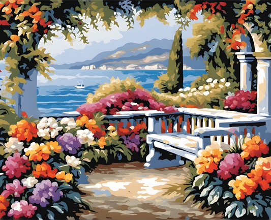 Seaside Garden (2) - Van-Go Paint-By-Number Kit