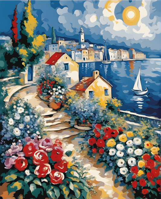 Seaside Garden (1) - Van-Go Paint-By-Number Kit