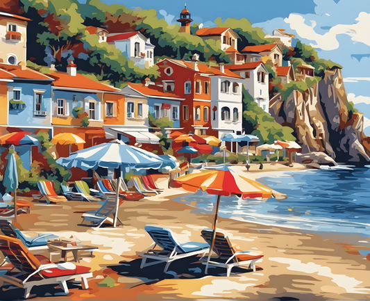 Seaside Resort - Van-Go Paint-By-Number Kit