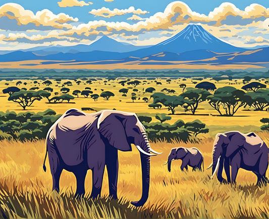 Amazing Places OD (277) - Serengeti National Park, Tanzania - Van-Go Paint-By-Number Kit