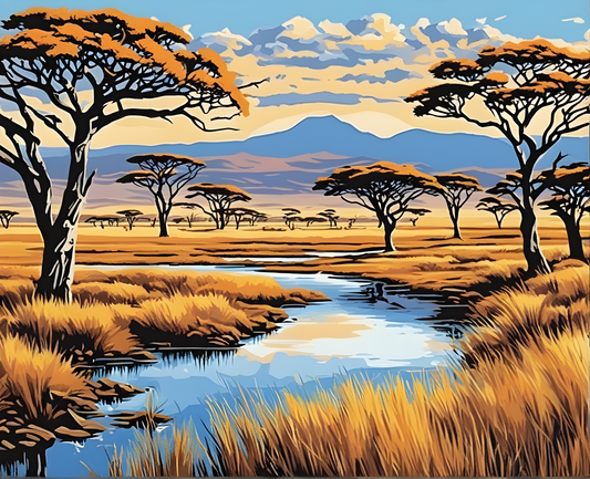 Amazing Places OD (300) - Serengeti National Park, Tanzania - Van-Go Paint-By-Number Kit