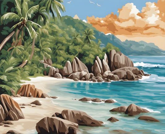 Amazing Places OD (267) - Seychelles - Van-Go Paint-By-Number Kit