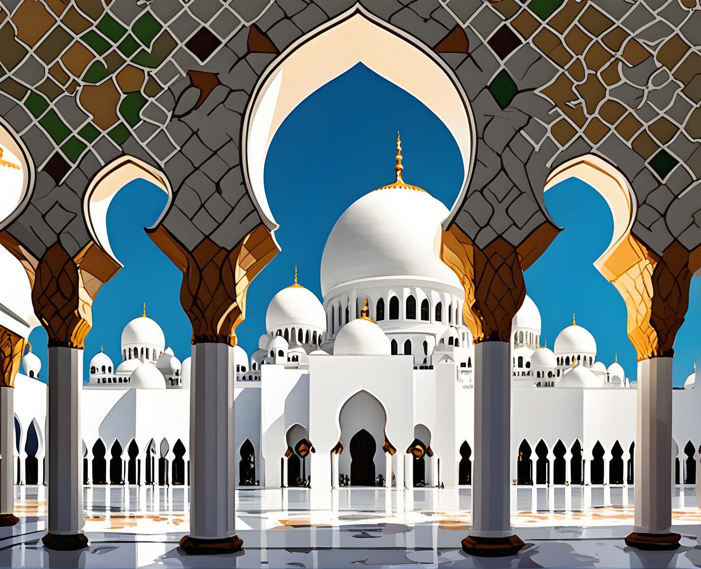 Amazing Places OD (272) - Sheikh Zayed Grand Mosque, Abu Dhabi - Van-Go Paint-By-Number Kit