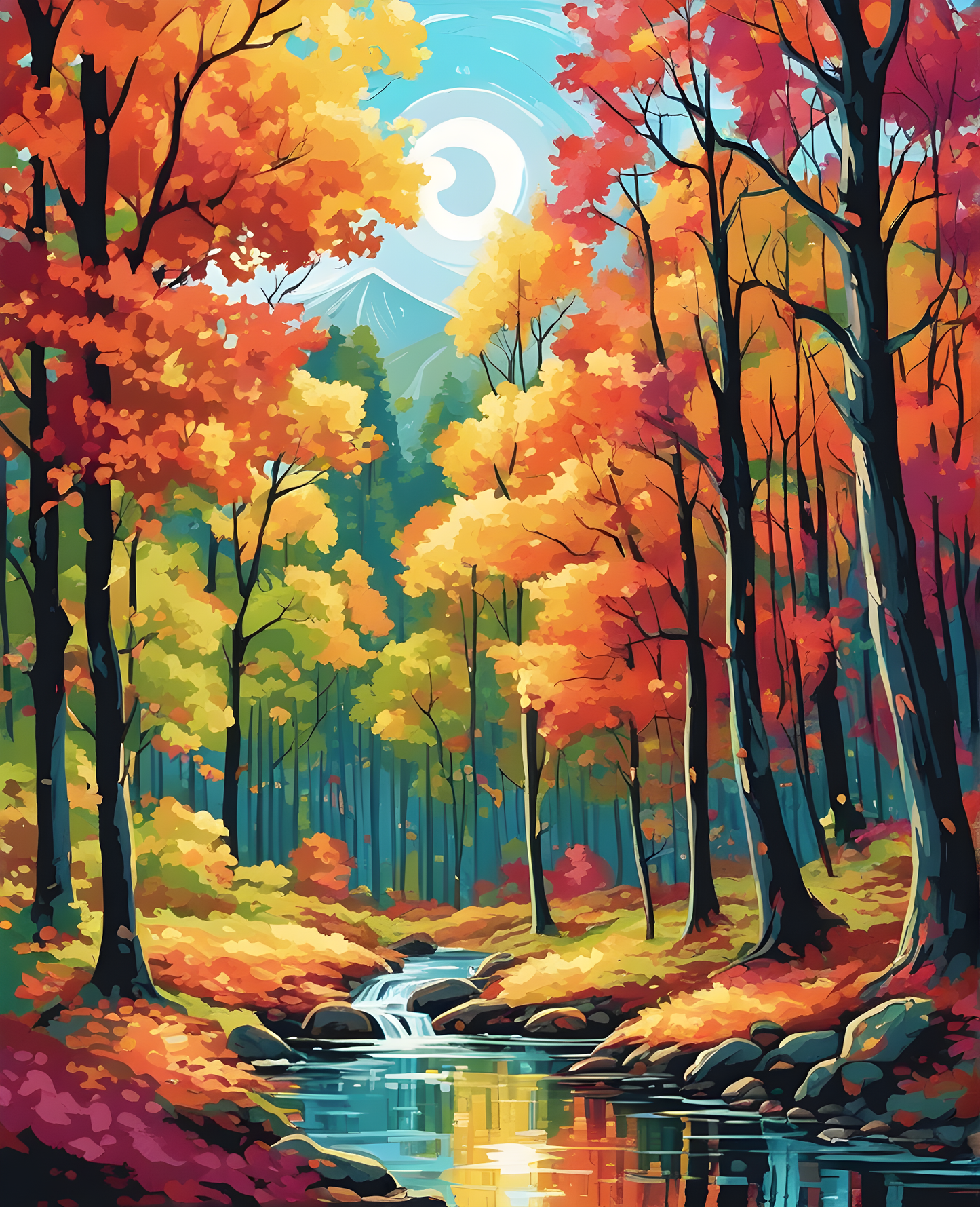 Shining forest - Van-Go Paint-By-Number Kit