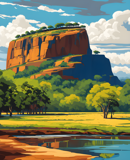 Sri Lanka Collection PD (33) - Sigiriya Rock Fortress -  Van-Go Paint-By-Number Kit