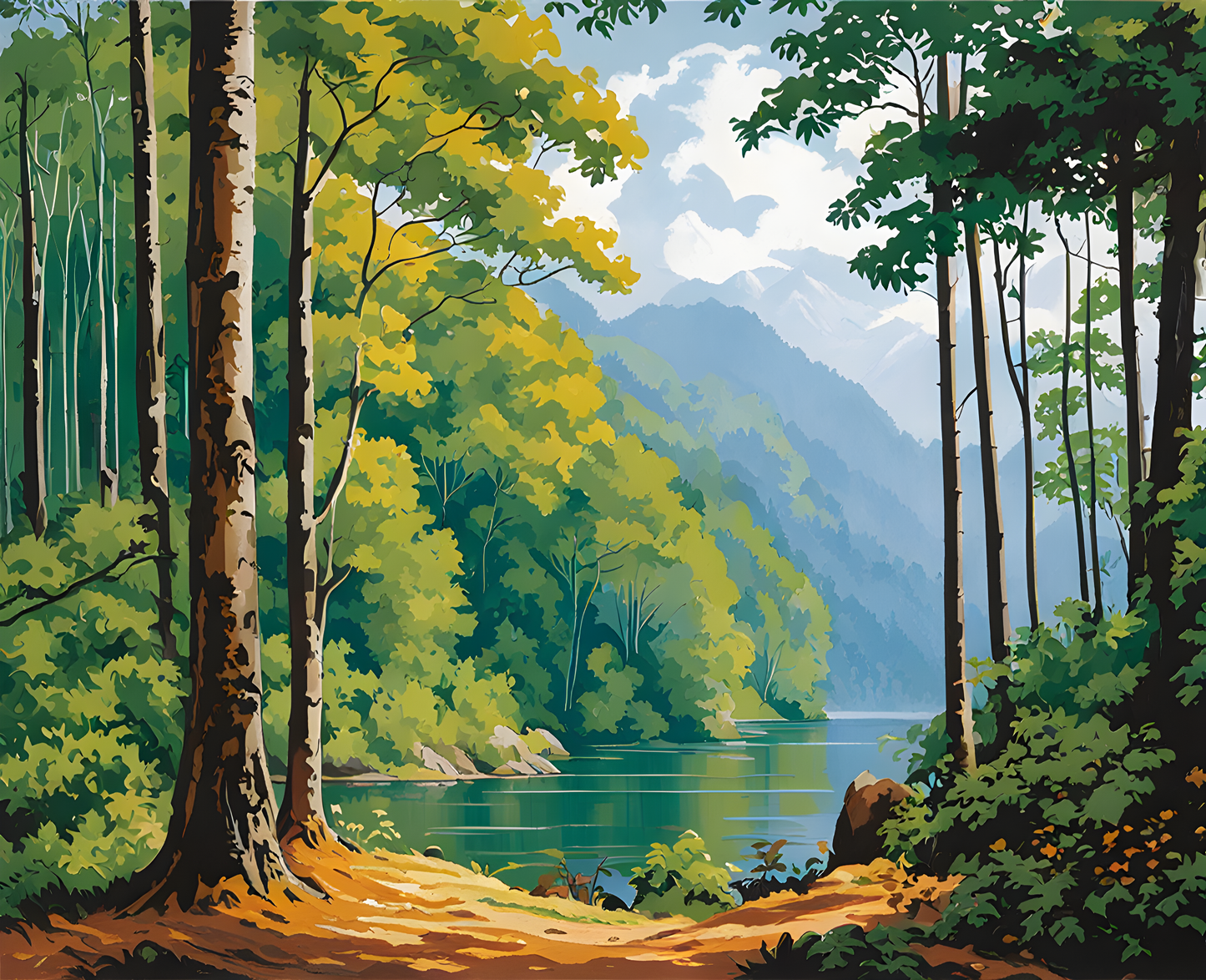 Sri Lanka Collection PD (18) - Sinharaja Forest Reserve -  Van-Go Paint-By-Number Kit