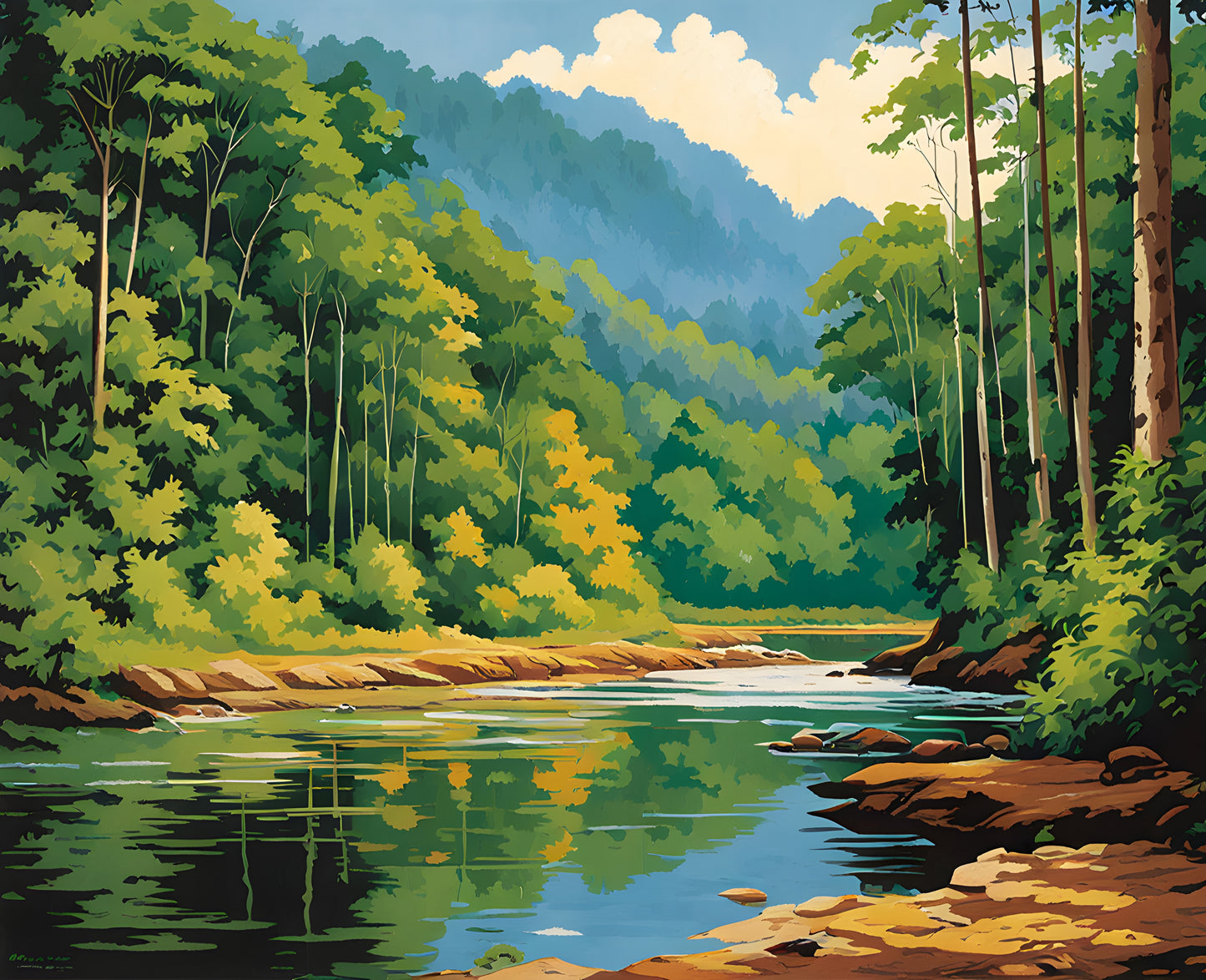 Sri Lanka Collection PD (19) - Sinharaja Forest Reserve -  Van-Go Paint-By-Number Kit