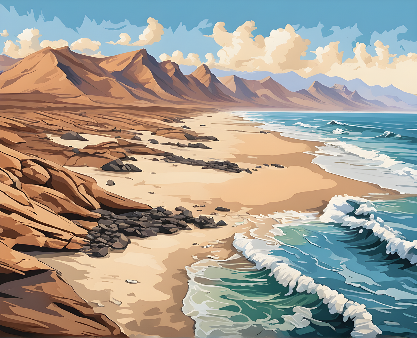 Amazing Places OD (467) - Skeleton Coast, Namibia - Van-Go Paint-By-Number Kit