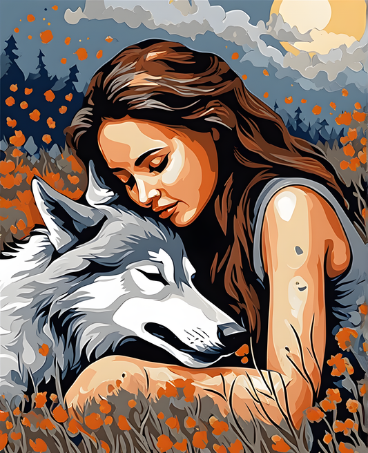 Sleeping with Wolves (1) - Van-Go Paint-By-Number Kit