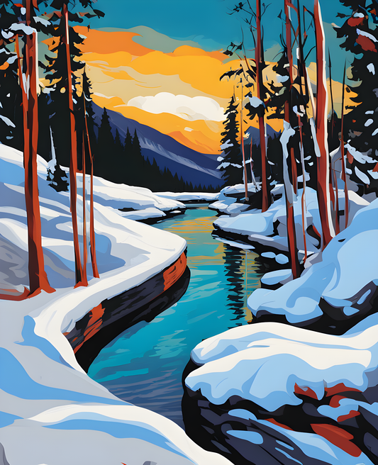 Snowslide - Van-Go Paint-By-Number Kit