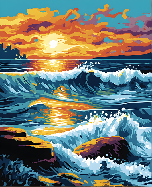 Sound Of The Ocean (1) - Van-Go Paint-By-Number Kit