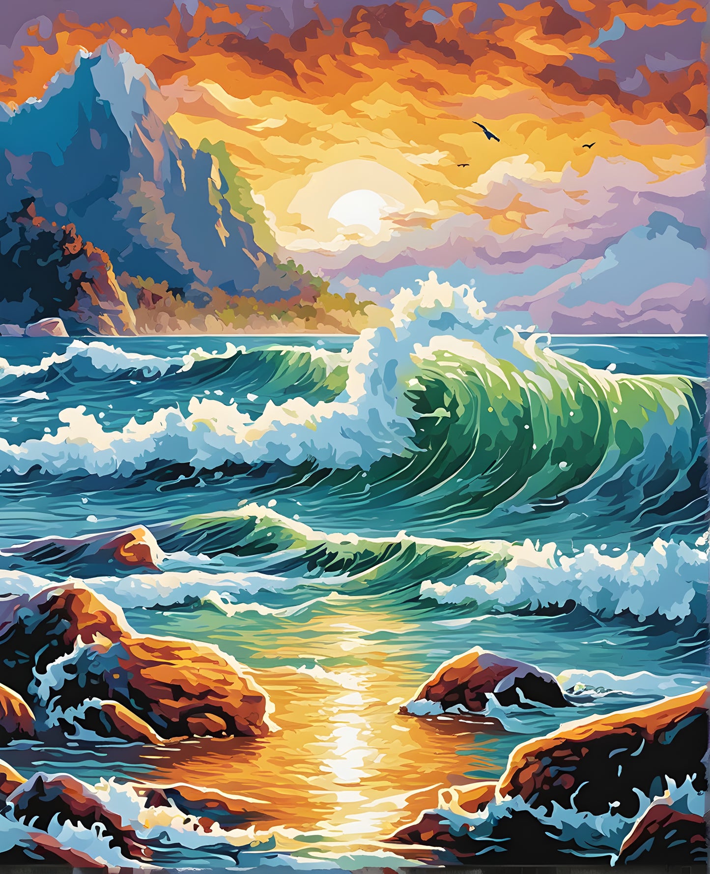 Sound Of The Ocean (2) - Van-Go Paint-By-Number Kit