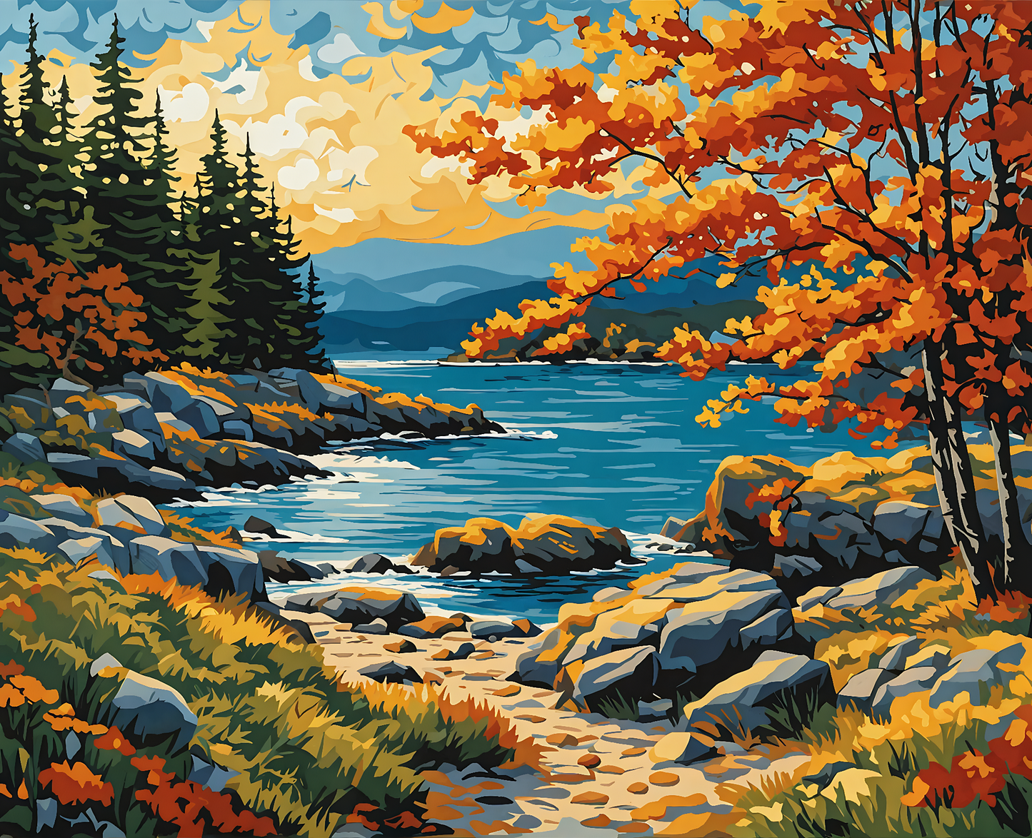 Canada Collection - South Shore, Nova Scotia (9) - Van-Go Paint-By-Number Kit