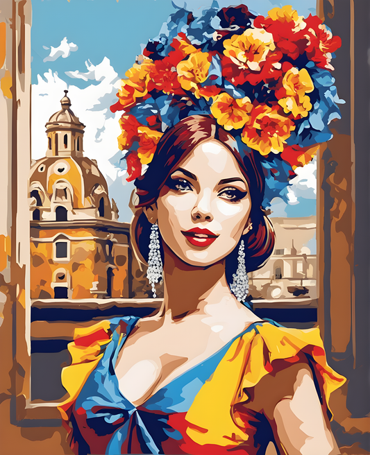 Spanish Dancer OD (3) - Van-Go Paint-By-Number Kit