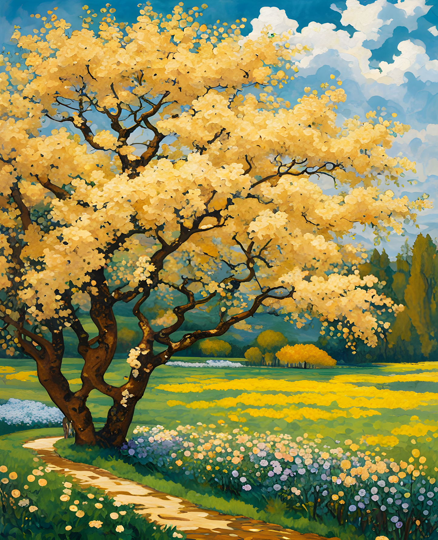 Spring Blossom - Van-Go Paint-By-Number Kit