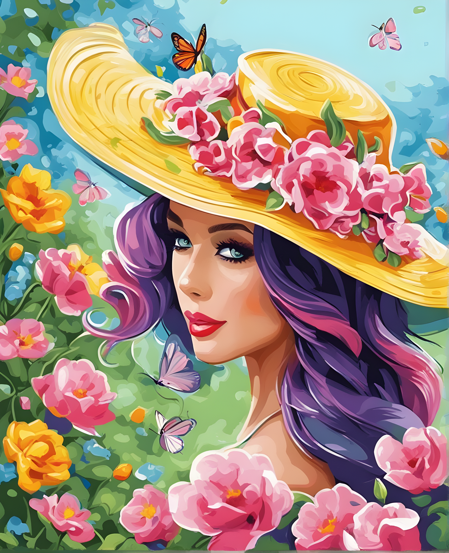 Spring Hat (2) - Van-Go Paint-By-Number Kit