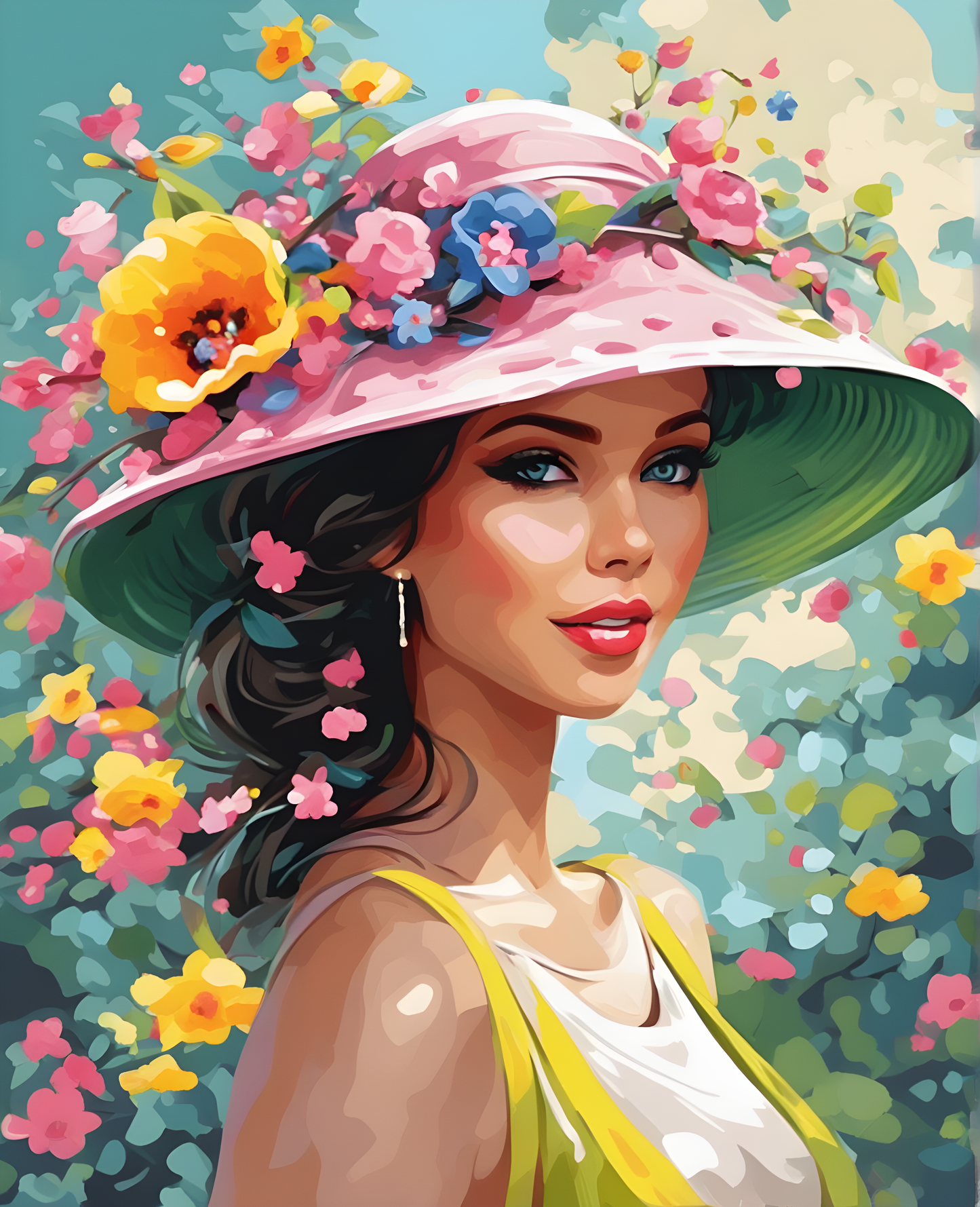 Spring Hat (1) - Van-Go Paint-By-Number Kit