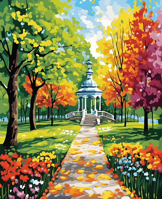 Spring Park Walk - Van-Go Paint-By-Number Kit