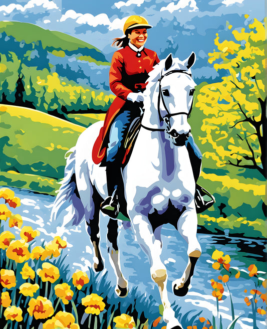 Spring riding (1) - Van-Go Paint-By-Number Kit