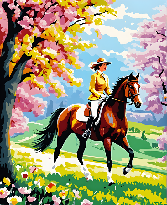 Spring riding (2) - Van-Go Paint-By-Number Kit