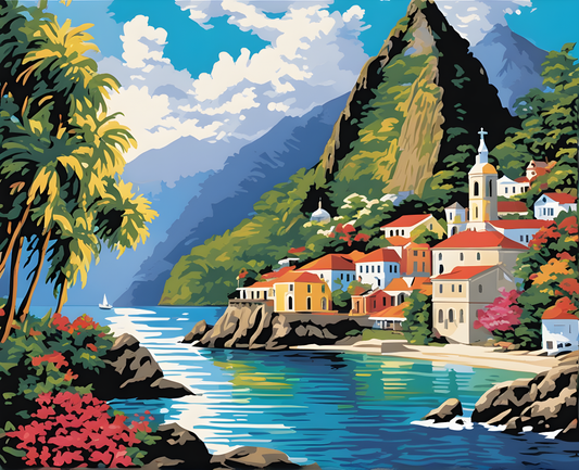 Amazing Places OD (286) - St. Lucia - Van-Go Paint-By-Number Kit