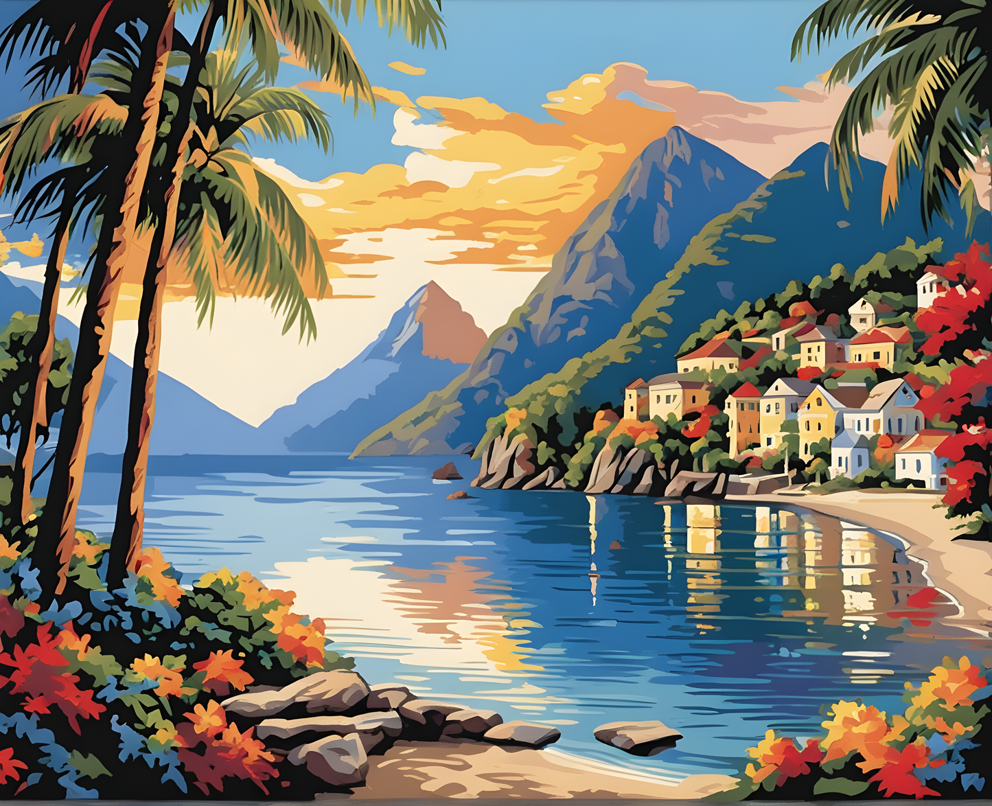 Amazing Places OD (285) - St. Lucia - Van-Go Paint-By-Number Kit