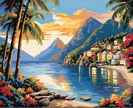 Amazing Places OD (285) - St. Lucia - Van-Go Paint-By-Number Kit