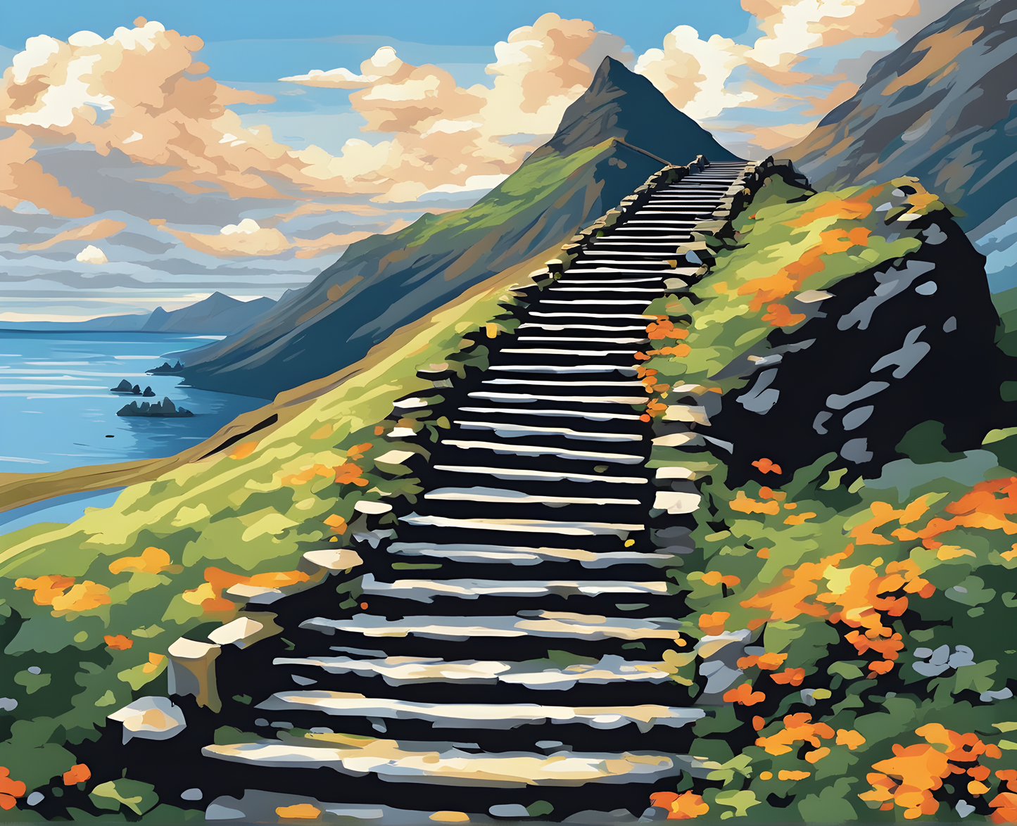 Amazing Places OD (284) - Stairway to Heaven, Iceland - Van-Go Paint-By-Number Kit