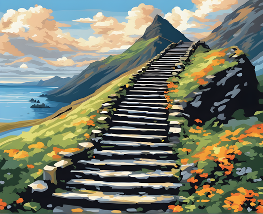 Amazing Places OD (284) - Stairway to Heaven, Iceland - Van-Go Paint-By-Number Kit