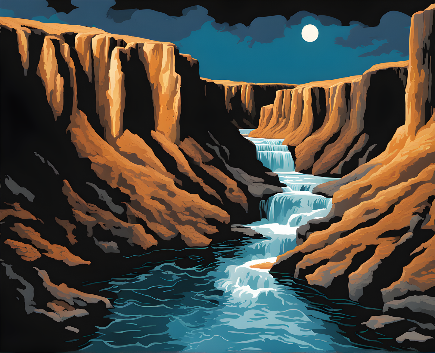 Iceland Collection PD (27) - Stakkholtsgja canyon - Van-Go Paint-By-Number Kit