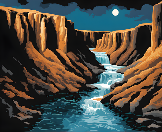 Iceland Collection PD (27) - Stakkholtsgja canyon - Van-Go Paint-By-Number Kit