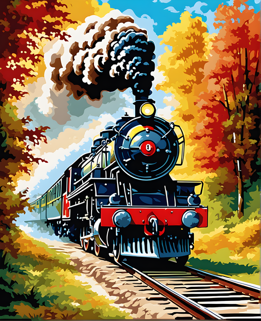 Steam Train (2) - Van-Go Paint-By-Number Kit