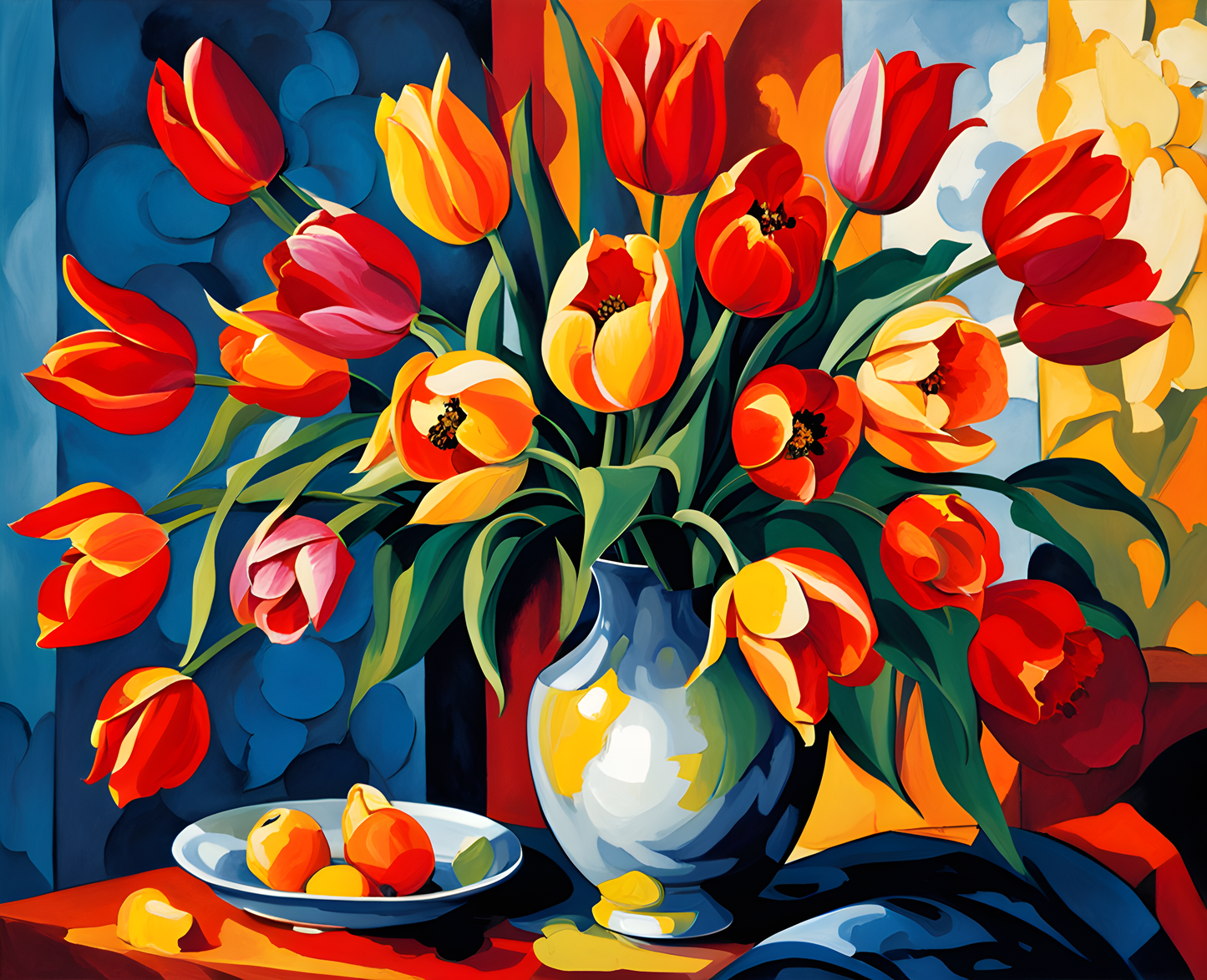 Still Life With Tulips PD (1) - Van-Go Paint-By-Number Kit