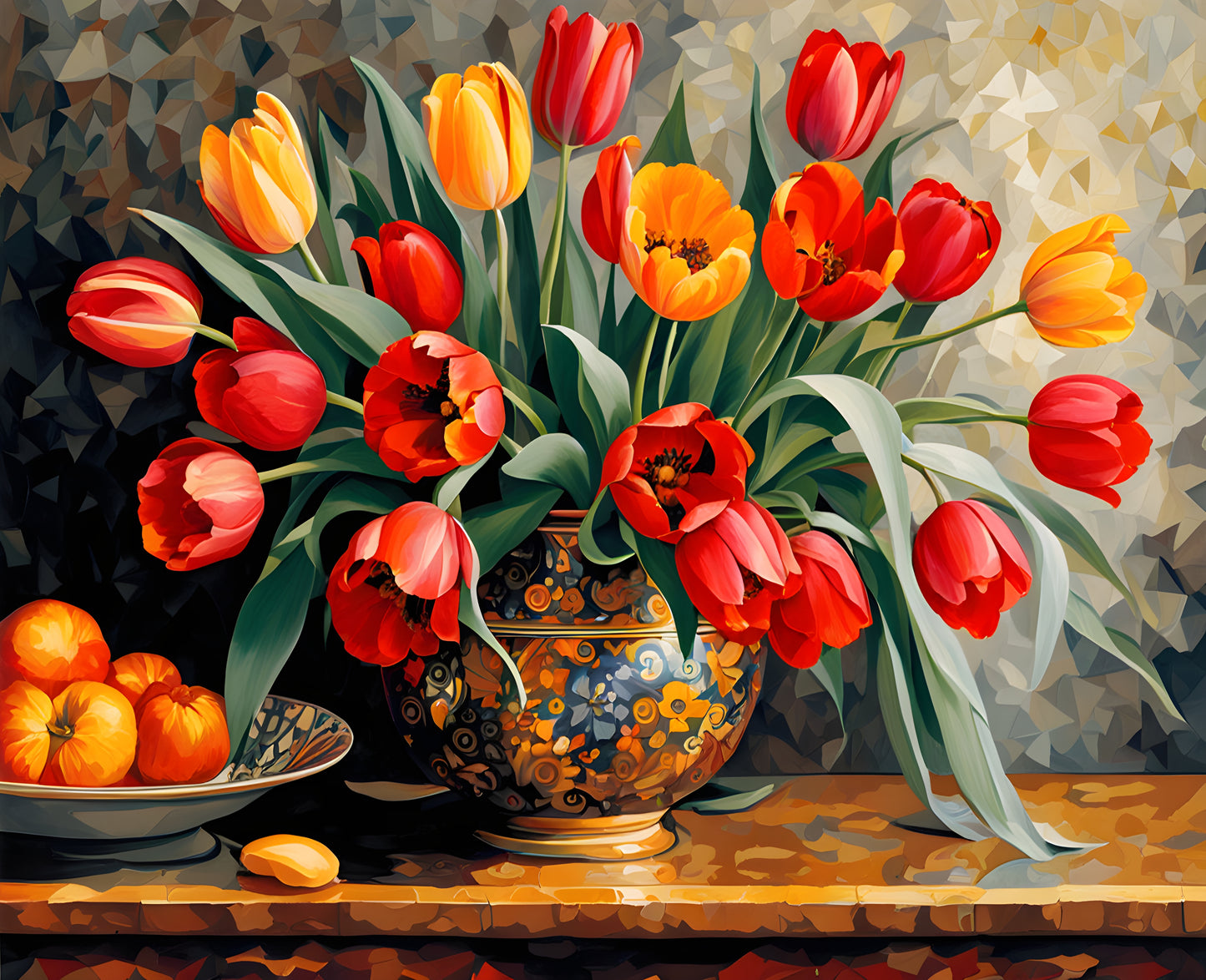 Still Life With Tulips PD (2) - Van-Go Paint-By-Number Kit