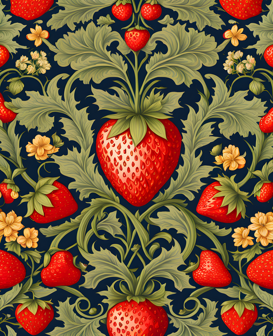 William Morris Style Collection PD (165) - Strawberry Thief- Fabric Pattern - Van-Go Paint-By-Number Kit