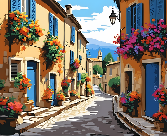 Street of Provence, France - Van-Go Paint-By-Number Kit