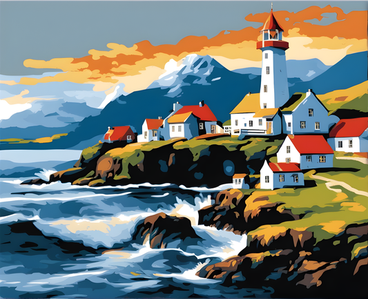 Iceland Collection PD (1) - Stykkishólmur - Van-Go Paint-By-Number Kit
