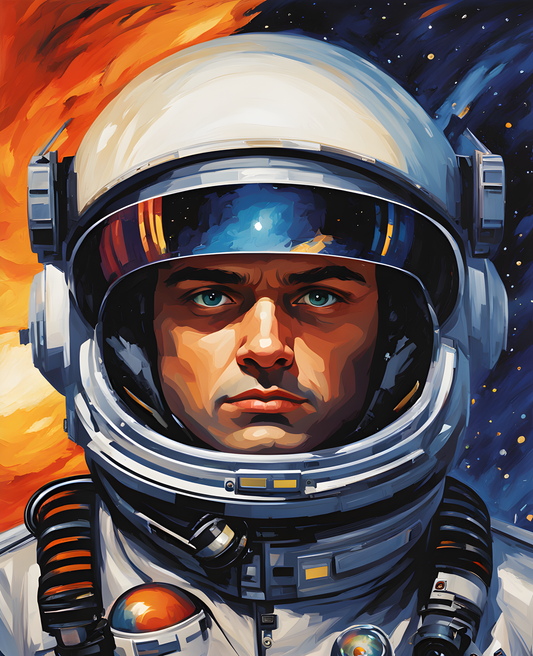 Portrait of a Space Pilot (6) - Van-Go Paint-By-Number Kit