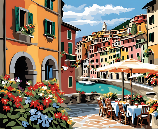 Summer in Vernazza - Van-Go Paint-By-Number Kit