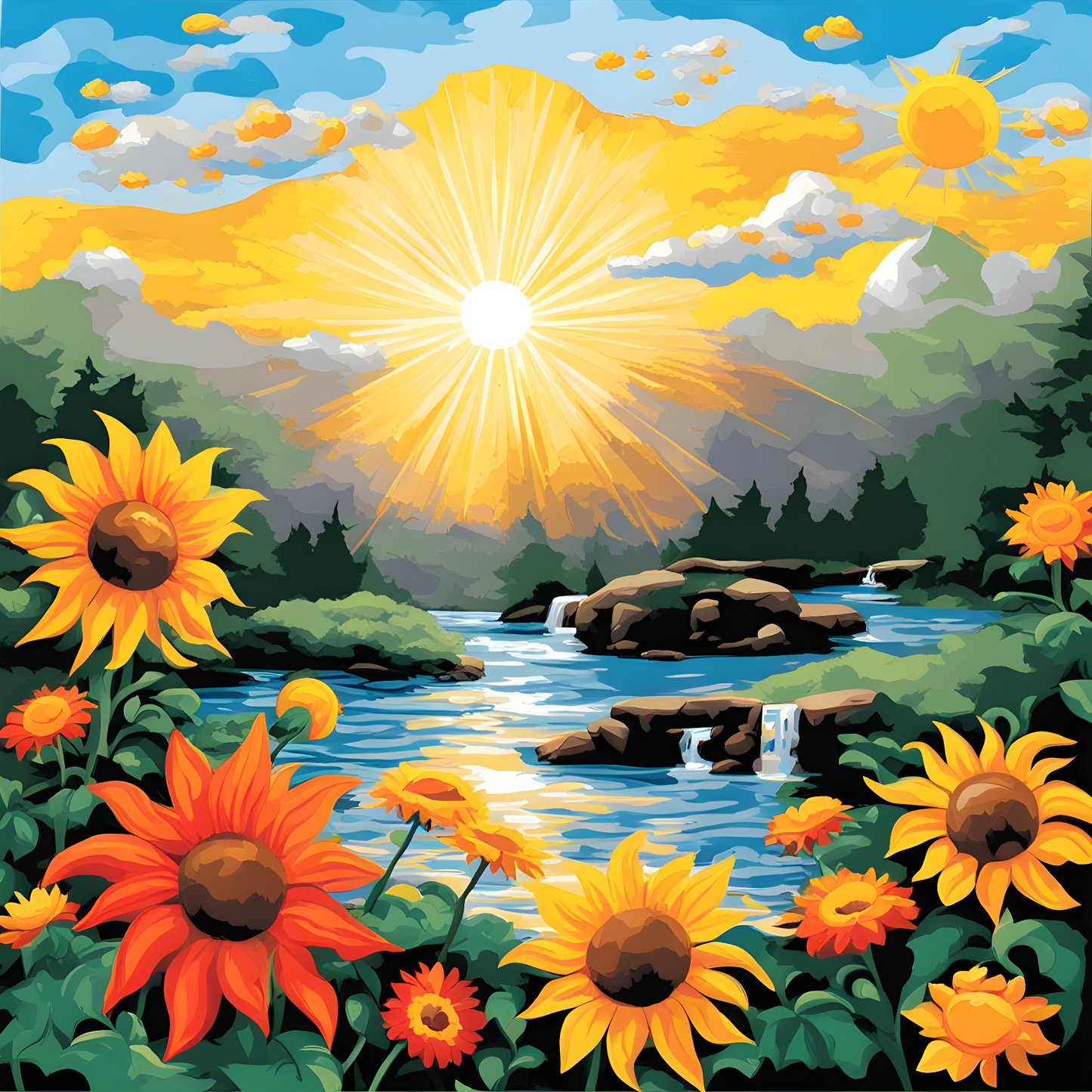 Sun and Life (15) - Van-Go Paint-By-Number Kit