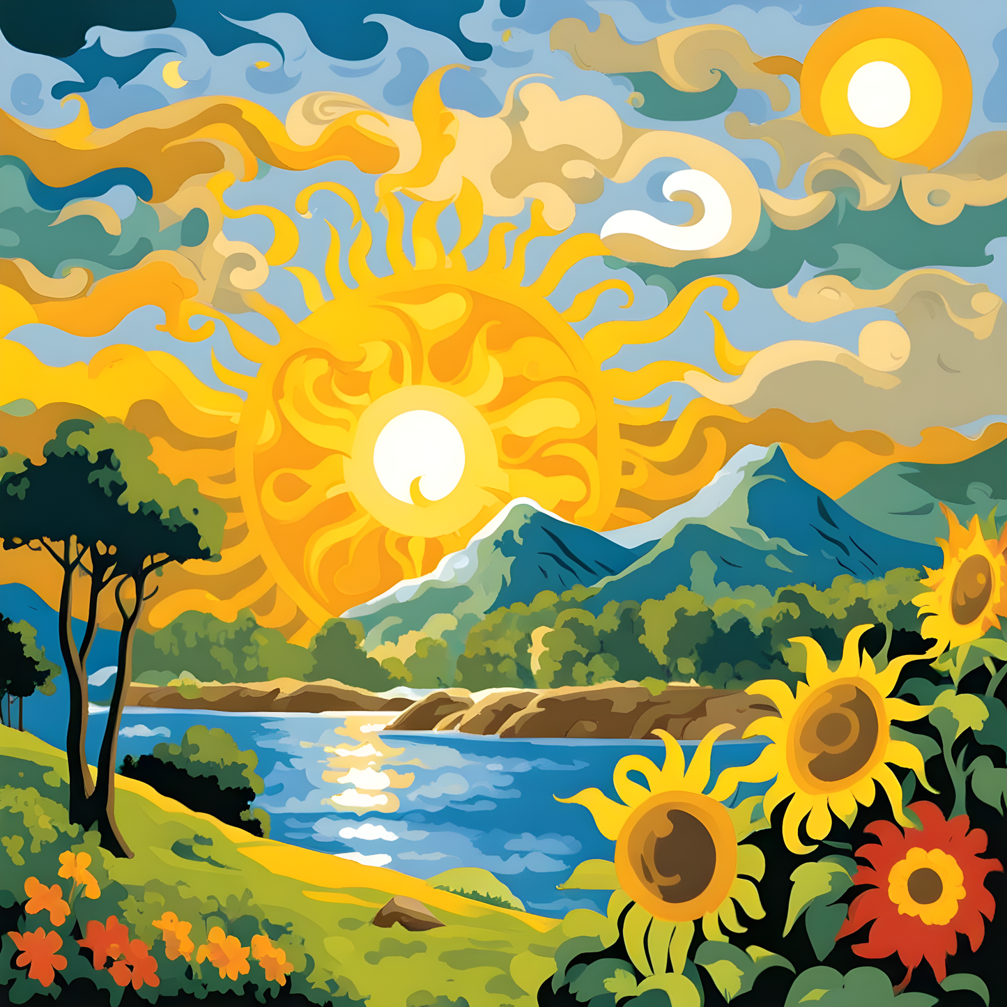 Sun and Life (10) - Van-Go Paint-By-Number Kit