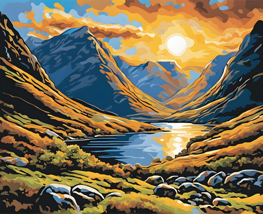 Scotland Collection OD (11) - Sun shows its face - Glencoe - Paint-By-Number Kit