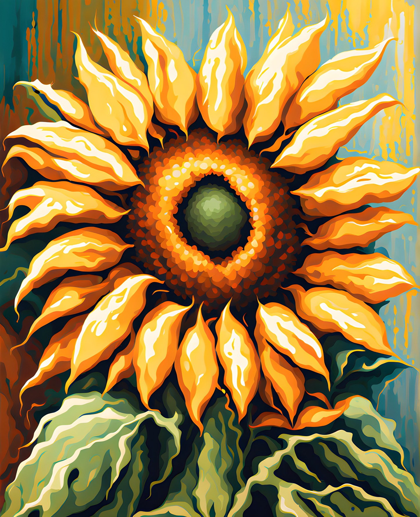 Sunflower Burst (1) - Van-Go Paint-By-Number Kit