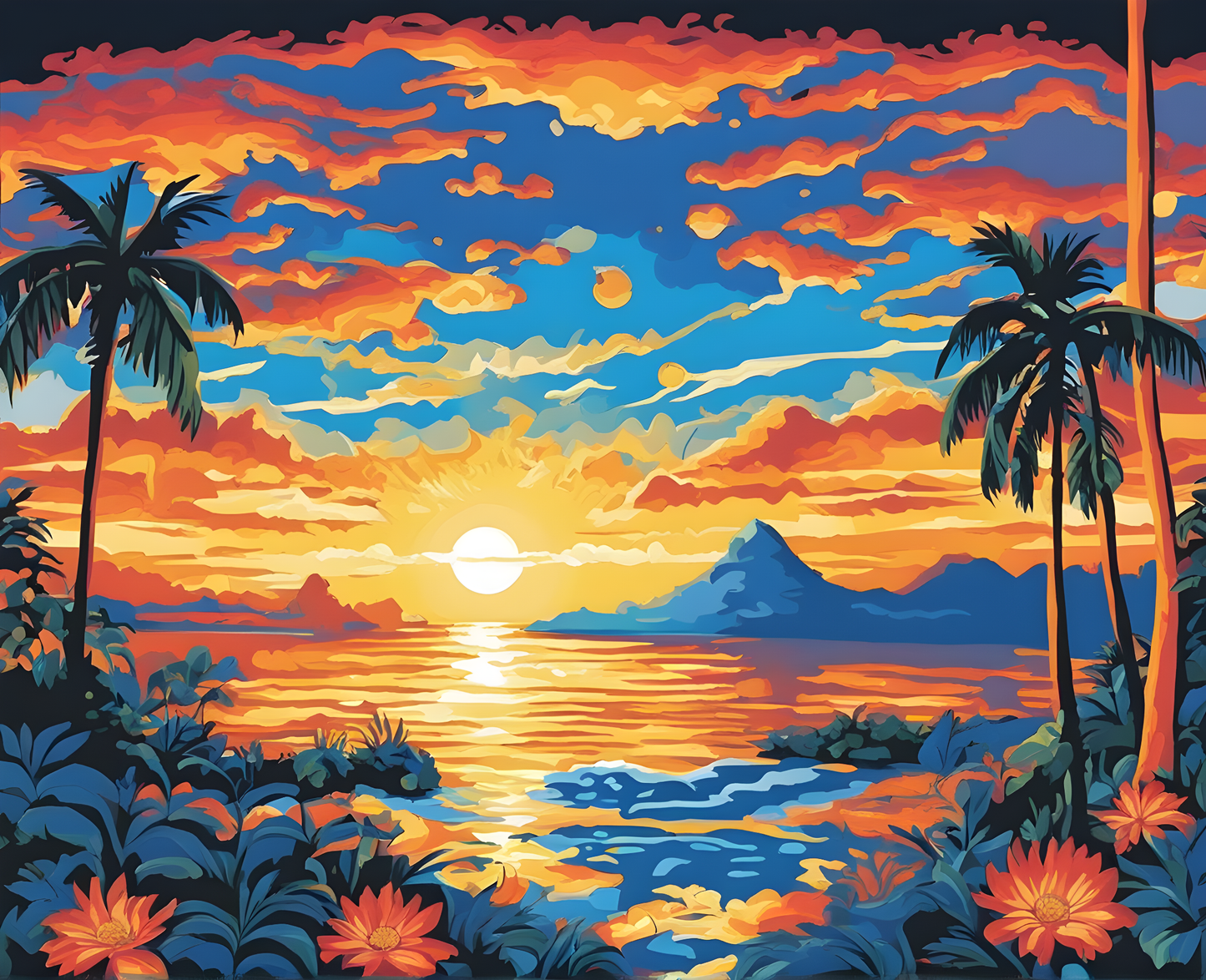 Sunrise in Paradise - Van-Go Paint-By-Number Kit