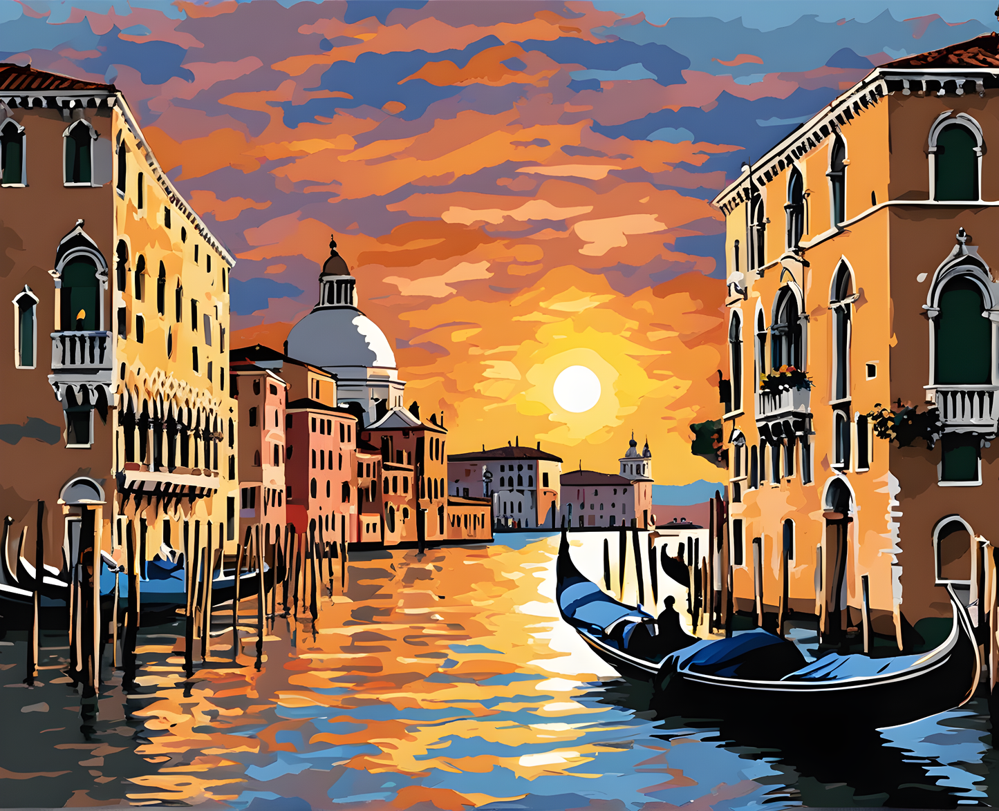 Sunset Collection OD (21) - Sunset in Venice, Italy - Van-Go Paint-By-Number Kit