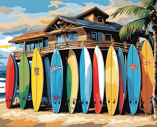 Surfing center - Van-Go Paint-By-Number Kit
