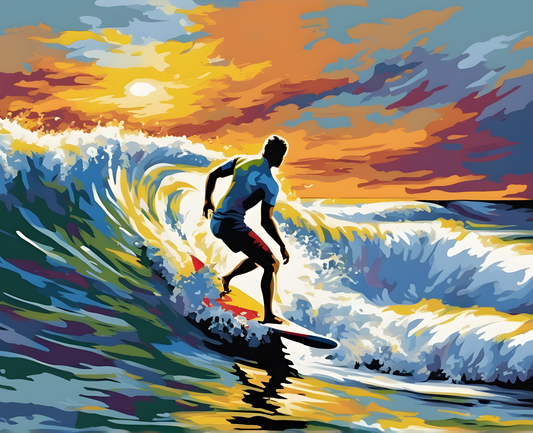 Surfing Collection OD (4) - Van-Go Paint-By-Number Kit