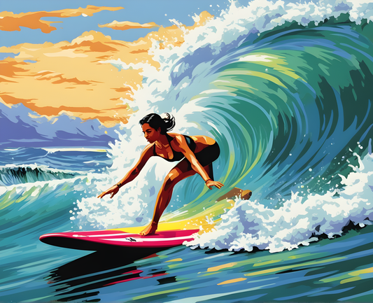 Surfing Collection OD (7) - Van-Go Paint-By-Number Kit