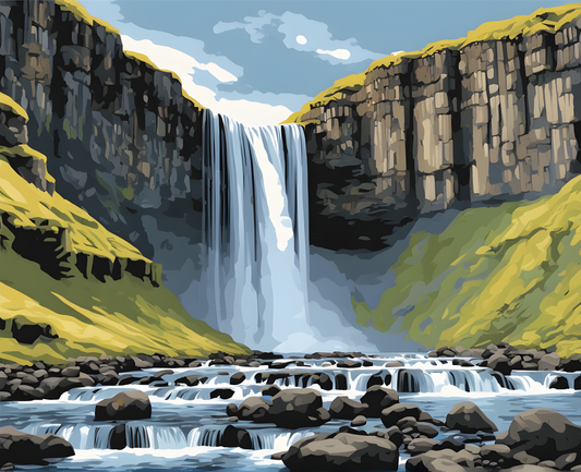 Amazing Places OD (293) - Svartifoss Waterfall, Iceland - Van-Go Paint-By-Number Kit